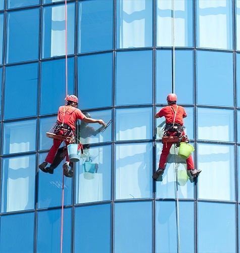 Мытье фасадов промальпинистами в Арсеньеве